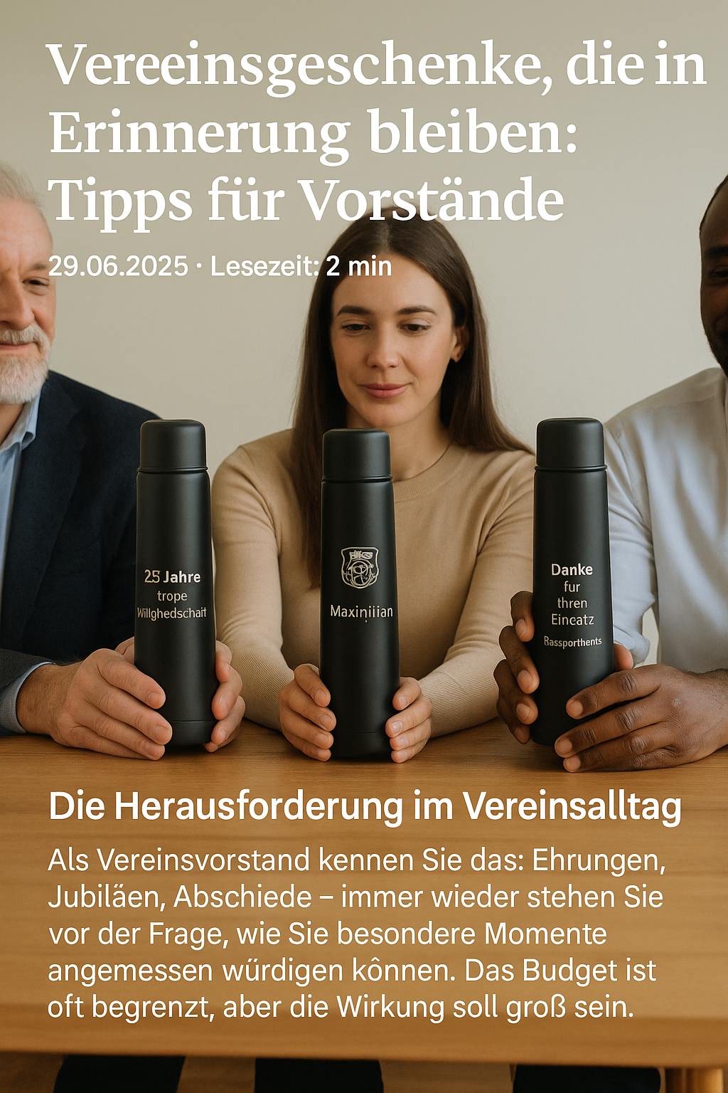Vereinsgeschenke, die in Erinnerung bleiben: Tipps für Vorstände