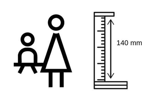 Männlich / Weiblich / Behinderte Badezimmer Schild -  aus 3 mm Acryl, selbstklebend