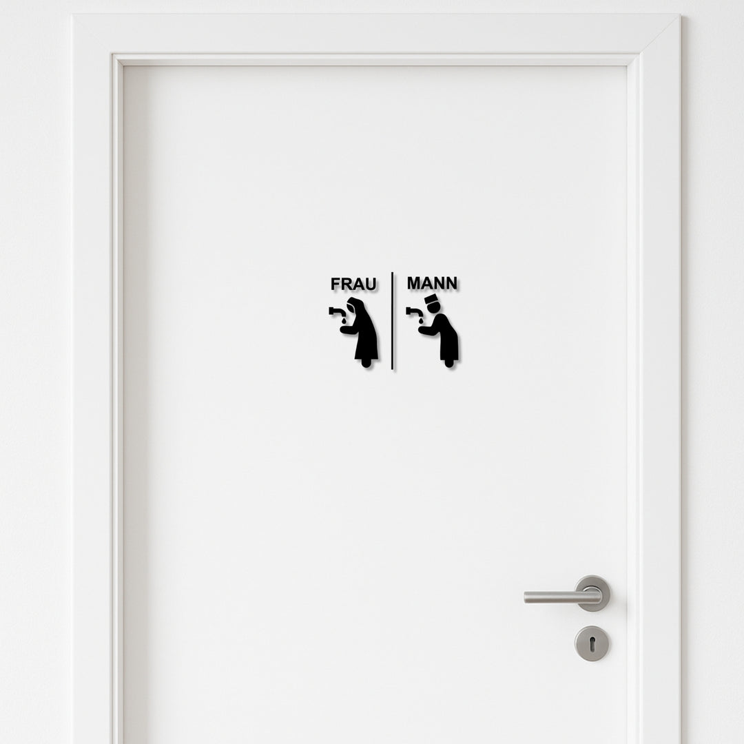 Abdest Schild aus 3 mm Acryl, selbstklebend1