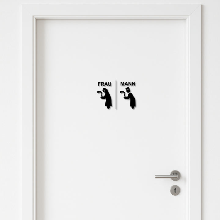 Abdest Schild aus 3 mm Acryl, selbstklebend1