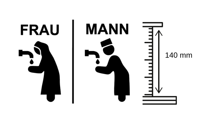 Abdest Schild aus 3 mm Acryl, selbstklebend2