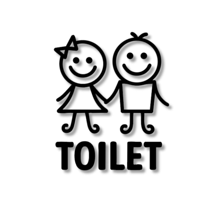 Kinder Badezimmer Schild -  aus 3 mm Acryl, selbstklebend