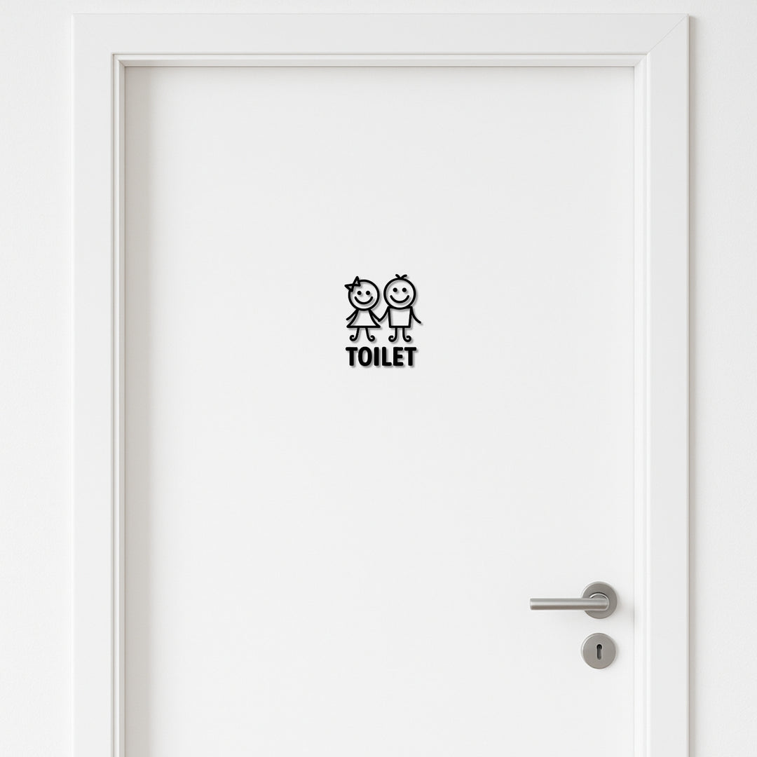 Kinder Badezimmer Schild -  aus 3 mm Acryl, selbstklebend