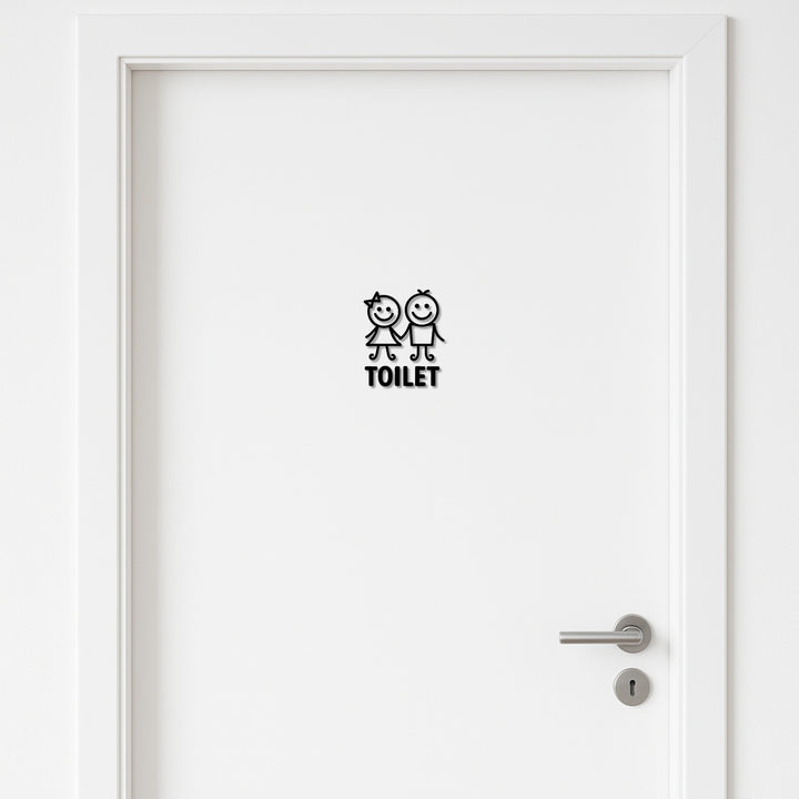 Kinder Badezimmer Schild -  aus 3 mm Acryl, selbstklebend