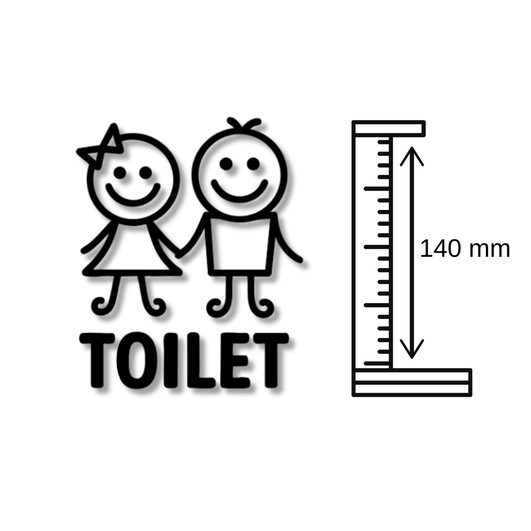 Kinder Badezimmer Schild -  aus 3 mm Acryl, selbstklebend