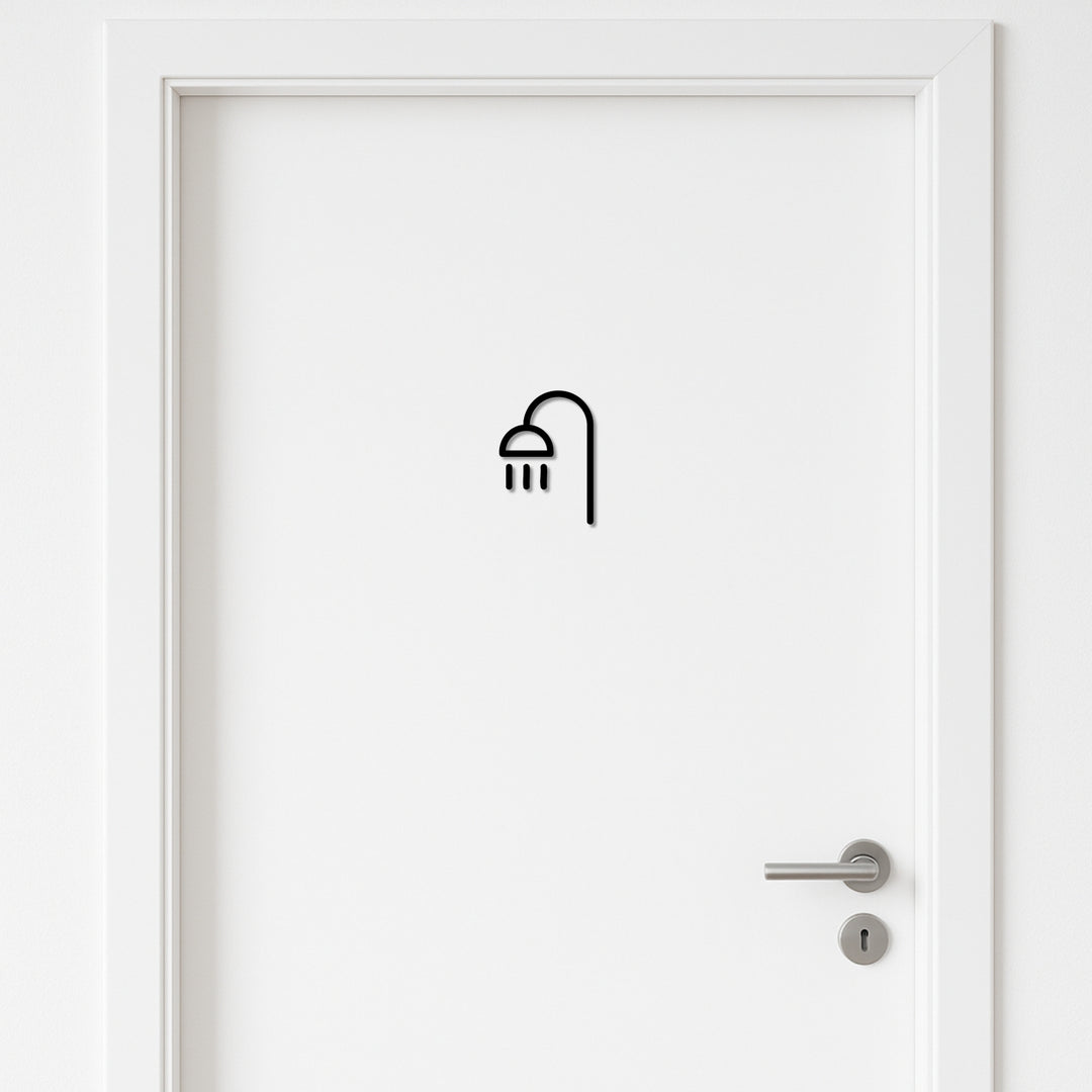 Minimales Duschschild –  aus 3 mm Acryl, selbstklebend