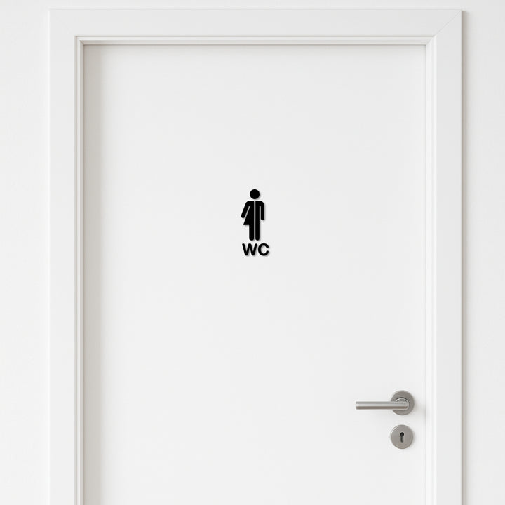 WC Schild für beide Geschlechter aus 3 mm Acryl, selbstklebend1